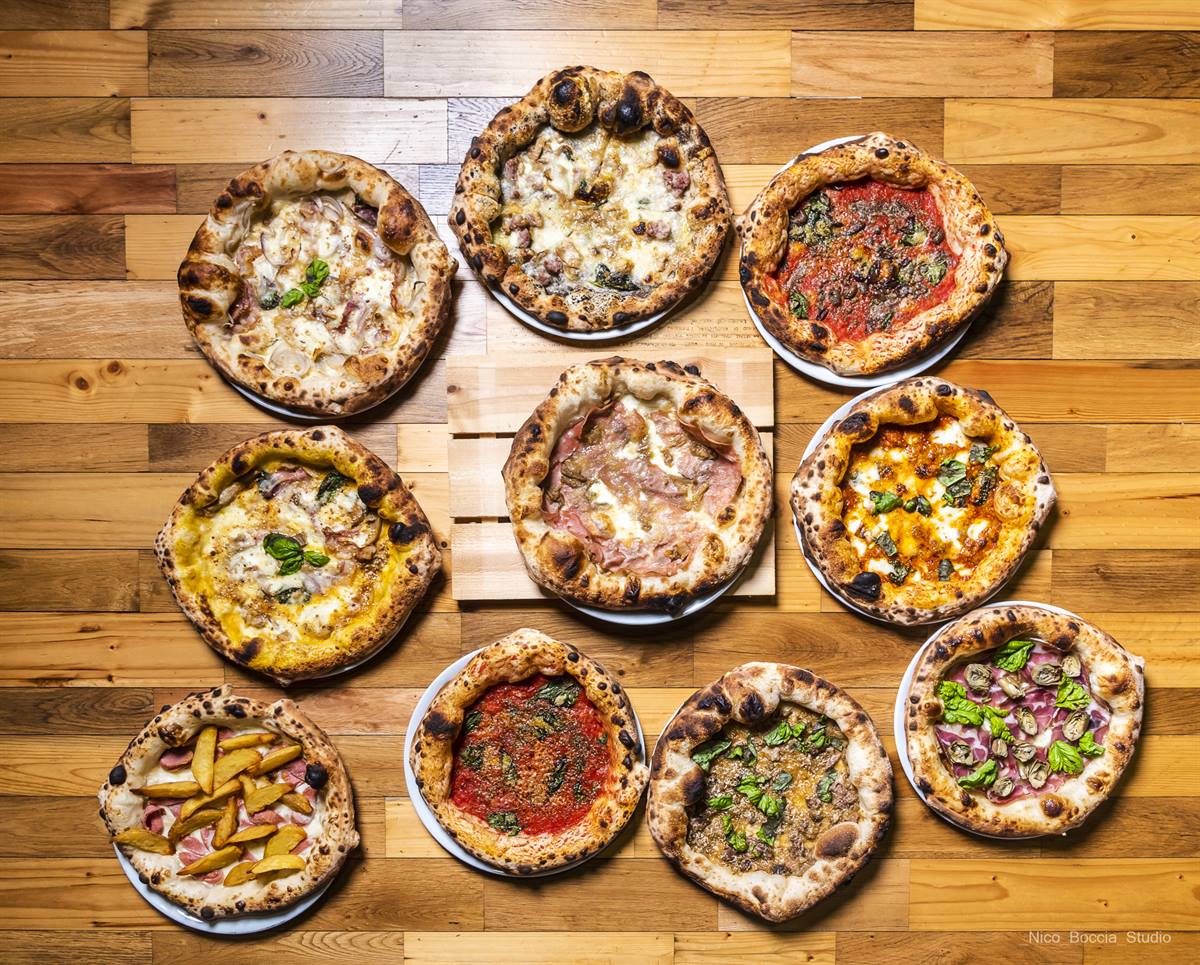 Pizze viste dall'alto
